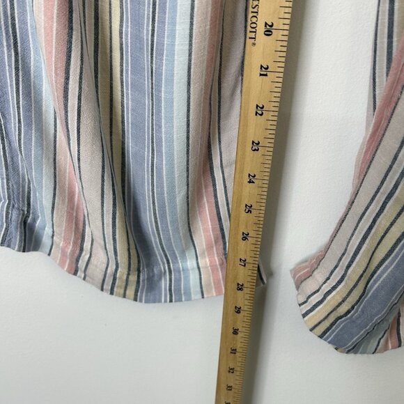 Cloth & Stone Smocked Wide Leg Pants Women’s Size Small Pastel Stripe - Picture 7 of 9